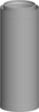 Wolf Дымоход Концентрическая дымовая труба DN315/400 L:1000 мм, из нержавеющей стали/полипропилена